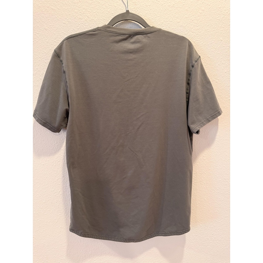 BYLT Shirt Mens Medium Gray V-Neck Short Sleeve Lightweight Tagless Casual Tee - Picture 4 of 14